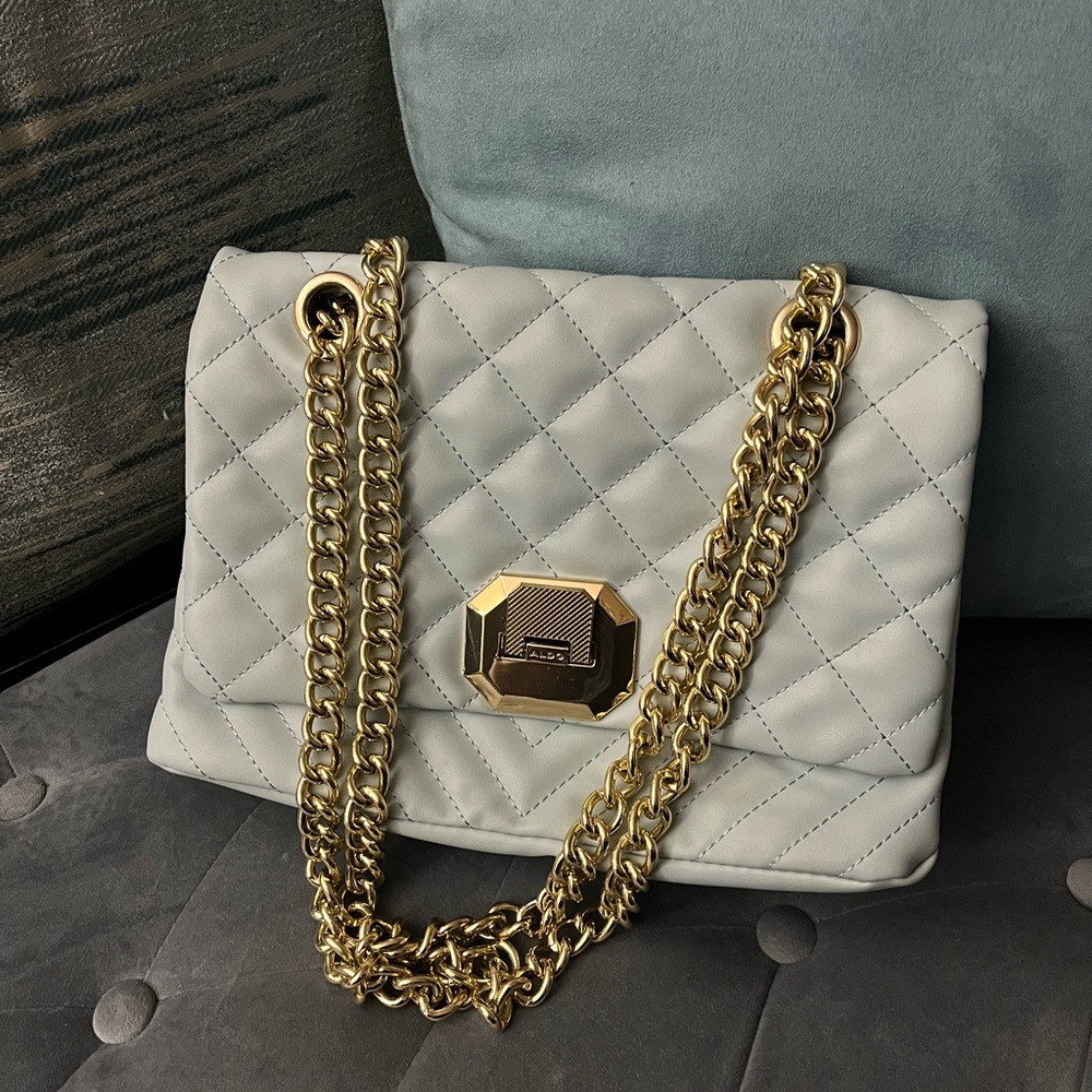 Aldo Menifee Light Blue Quilted Cross Body